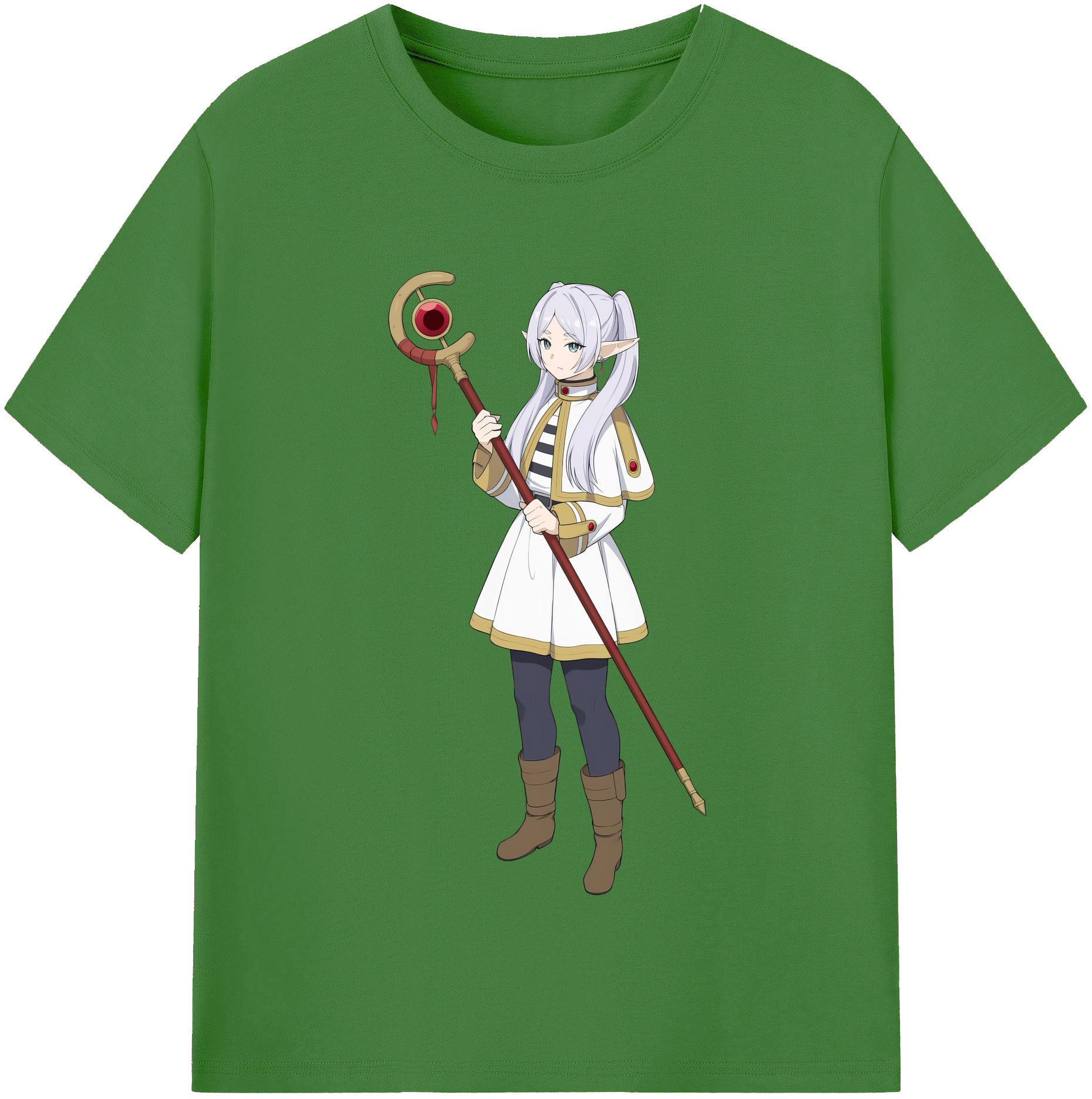 （画像用） 葬送のフリーレン Frieren レディースカジュアルプリントTシャツ（綿100％）